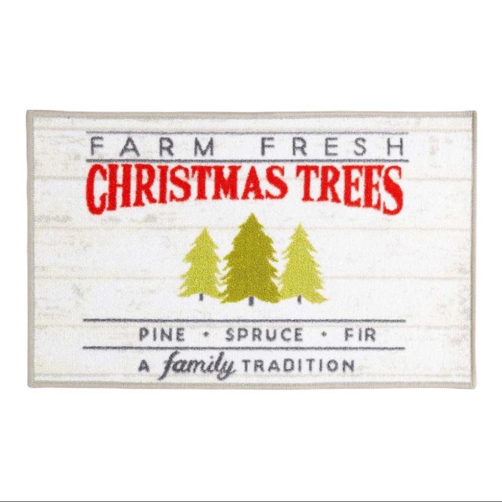 Oriental Weavers “Farm Fresh Christmas Trees” Non-Skid Accent Rug NWT